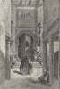 SPAIN. Puerta Del Perdon, Seville Cathedral 1881 old antique print picture