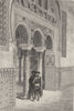 SPAIN. Morrish Arches of the Alcazar, Seville 1881 old antique print picture