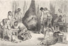 SPAIN. Gipsies Mourning(Suburb of Triana) 1881 old antique print picture