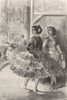 SPAIN. The Fandango at the Theatre San Fernando, Seville 1881 old print