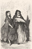 SPAIN. An Andalucian Bolera and her mother 1881 old antique print picture