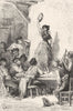 SPAIN. Gipsy dancing the Vito Sevillano 1881 old antique vintage print picture