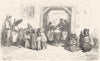 SPAIN. Sketch at Valdepeñas 1881 old antique vintage print picture