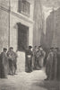 SPAIN. A Serenata at Cordoba 1881 old antique vintage print picture