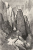 SPAIN. Defile of the despenaperros, in the Sierra Morena 1881 old print