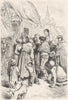 SPAIN. Diligence at Inn, Sta Cruz de Mudela 1881 old antique print picture