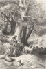 SPAIN. A shepherd of Estremadura 1881 old antique vintage print picture