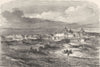 SPAIN. General view of Madrid 1881 old antique vintage print picture