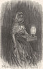 SPAIN. Vendor of wax matches 1881 old antique vintage print picture