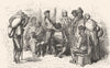 SPAIN. A barber and his customers 1881 old antique vintage print picture