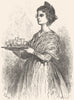SPAIN. Valencian waitress 1881 old antique vintage print picture