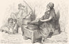 SPAIN. Roasting Chestnuts 1881 old antique vintage print picture