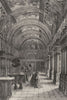 SPAIN. Library of the Escurial 1881 old antique vintage print picture