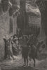SPAIN. Students serenading 1881 old antique vintage print picture