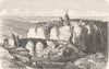 SPAIN. Cuenca 1881 old antique vintage print picture