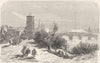 SPAIN. Banks of the Carrion, Palencia 1881 old antique vintage print picture