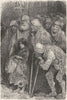 SPAIN. The poor de Solemnidad, Burgos 1881 old antique vintage print picture