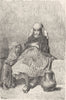 SPAIN. Basque dairymaid, San Sebastian 1881 old antique vintage print picture