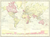 WORLD. British Empire great commercial highways 1907 old antique map chart