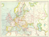 EUROPE. Europe. Industries and Communications 1907 old antique map plan chart