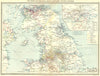 UK. North of England & south Scotland. Railway Systems; map London 1907