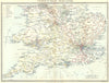 ENGLAND. The South of England. Railway systems 1907 old antique map plan chart