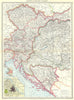 AUSTRIA. & Western Hungary; map of Trieste; Vienna 1907 old antique chart