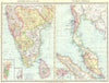 SOUTH INDIA. Sri Lanka; Malay Peninsula; Chennai; Colombo; Singapore 1907 map
