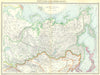 RUSSIA. Asiatic Russia and the Siberian Railway 1907 old antique map chart