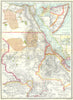 EGYPT SUDAN ABYSSINIA. Alexandria; Eastern Continuation; Aden 1907 old map