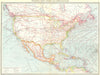 NORTH AMERICA. Industrial North America. with Communications 1907 old map