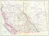 CANADA. Western. showing goldfields of British Columbia 1907 antique map