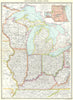 USA. Mid West. maps of Chicago; Soo canals 1907 old antique plan chart