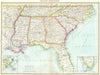 USA. Southern US; maps of Mouths Mississippi; Florida 1907 old antique