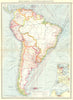 SOUTH AMERICA. Communications; Rio de Janeiro Callao Lima Valparaiso 1907 map