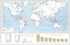 WORLD. Commodities - Production & sources of Coffee 1907 old antique map chart
