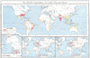 WORLD. Commodities - Cotton Hemp & Hempseed; Flax & Linseed; UK 1907 old map