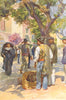 MALTA. Bird market-St John's Square Valletta (Dingli) 1927 old vintage print
