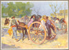 MALTA. Maltese carts out on a Festa (Dingli) 1927 old vintage print picture