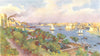 MALTA. View of Grand Harbour from Floriana (Dingli) 1927 old vintage print