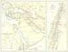MIDDLE EAST. Nations post Flood; of Canaan 1900 old antique map plan chart