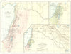 HOLY LAND. Dominions Solomon; kingdom Judah Israel; Asmonaean Kings 1900 map