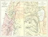 HOLY LAND. Places, connected with Gospel History; area of Sea Galilee 1900 map