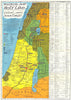 ISRAEL. Pilgrim map Holy land Biblical Research Journey Deed Jesus Christ 1942