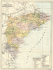 SPAIN. Mapa de la Provincia de Alicante 1913 old antique plan chart