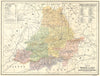 SPAIN. Mapa de la Provincia de Avila 1913 old antique vintage plan chart