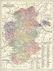 SPAIN. Mapa de la Provincia de Burgos 1913 old antique vintage plan chart