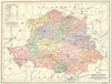 SPAIN. Mapa de la Provincia de Caceres 1913 old antique vintage plan chart