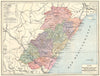 SPAIN. Mapa de la Provincia de Castellon 1913 old antique plan chart