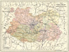 SPAIN. Mapa de la Provincia de Ciudad Real 1913 old antique plan chart